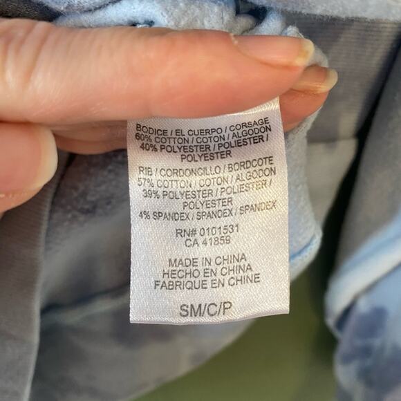 The Simpson’s Sweater Womens S/M Small Medium Casual Blue Tie Dye Nature Lover - Picture 8 of 12